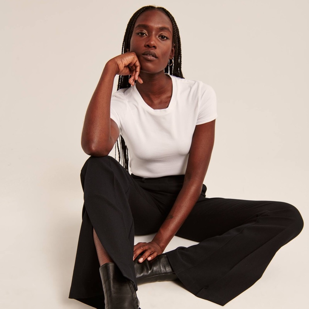 Abercrombie tailored flare pant - split hem trouser